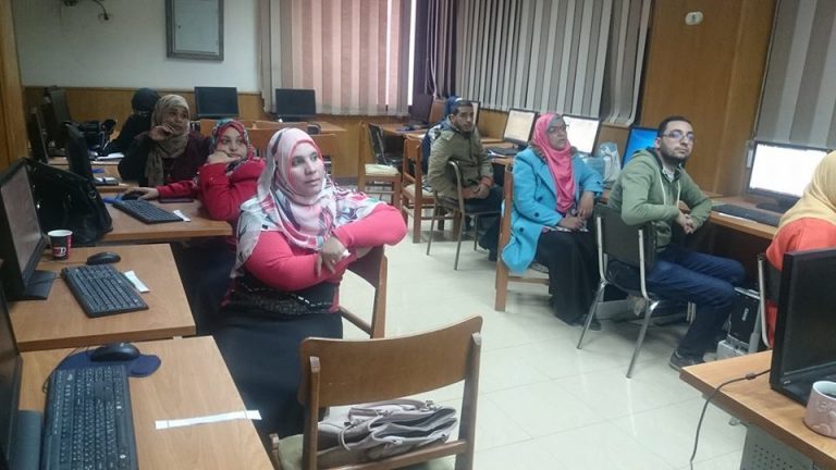استمرار فعاليات ورشة عمل تدريب موظفي شئون الطلاب علي استخدام نظام الانفورماتيك