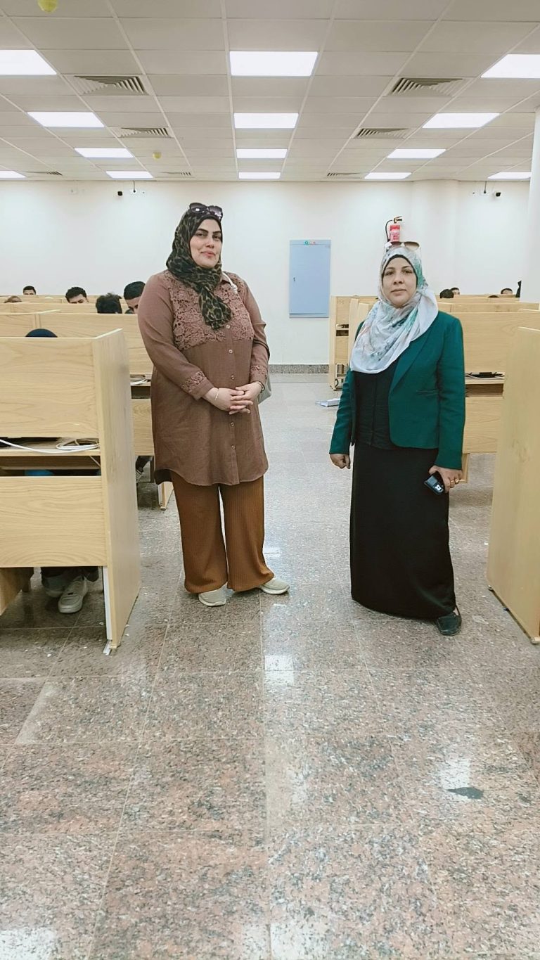 استئناف الاختبارات الإلكترونية بمركز الاختبارات لطلاب المستوى الاول للمعهد الفنى للتمريض